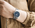 Hugo Boss Professional Chronograph Blue Dial Silver Steel Strap Watch for Men - 1513527