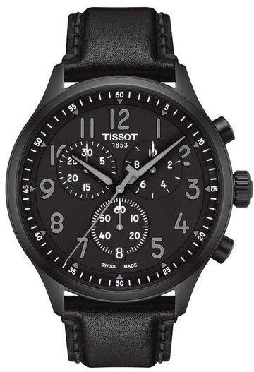  Shop Authentic Tissot Chrono XL Vintage Black Dial Black Leather Strap Watch For Men - T116.617.36.052.00 - Luxxuri
