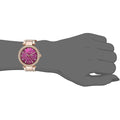  Shop Authentic Michael Kors Mini Parker Multi-Function Plum Mother of Pearl Dial Rose Gold Steel Strap Watch For Women - MK6403 - Luxxuri