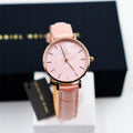  Shop Authentic Daniel Wellington Petite Rouge Pink Dial Pink Leather Strap Watch For Women - DW00100511 - Luxxuri