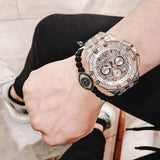 Shop Authentic Bulova Octova Crystal Silver Dial Two Tone Steel Strap Watch for Men - 98C133 - Luxxuri