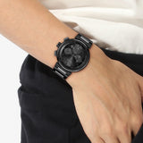  Shop Authentic Hugo Boss One Chronograph Black Dial Black Steel Strap Watch For Men - 1514001 - Luxxuri