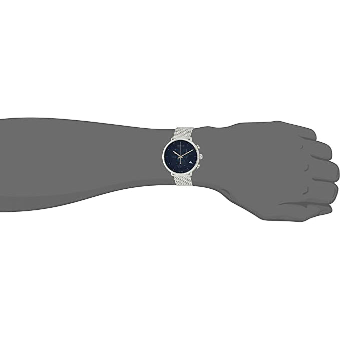  Shop Authentic Calvin Klein High Noon Chronograph Blue Dial Silver Mesh Bracelet Watch for Men - K8M2712N - Luxxuri