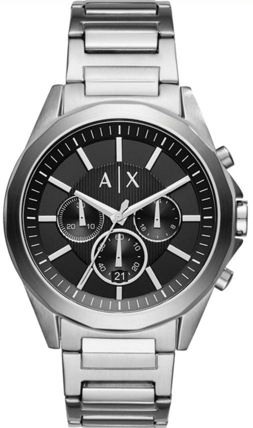  Shop Authentic Armani Exchange Drexler Chronograph Black Dial Silver Steel Strap Watch for Men - AX2600 - Luxxuri