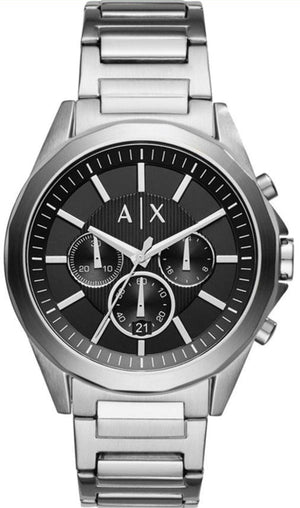  Shop Authentic Armani Exchange Drexler Chronograph Black Dial Silver Steel Strap Watch for Men - AX2600 - Luxxuri