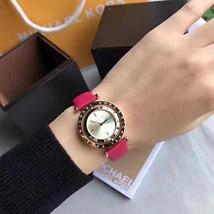  Shop Authentic Michael Kors Averi Gold Dial Pink Leather Strap Watch for Women - MK2525 - Luxxuri