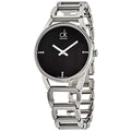 Shop Authentic Calvin Klein Stately Black Dial Silver Steel Strap Watch for Women - K3G2312S - Luxxuri