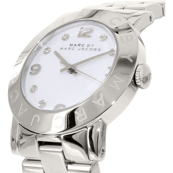  Shop Authentic Marc Jacobs Amy White Dial Silver Steel Strap Watch for Women - MBM3054 - Luxxuri