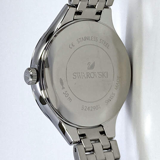  Shop Authentic Swarovski Lovely Crystals Mini White Dial Silver Steel Strap Watch for Women - 5242901 - Luxxuri