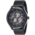  Shop Authentic Tommy Hilfiger Spencer Skeleton Black Dial Black Mesh Bracelet Watch for Men - 1791644 - Luxxuri