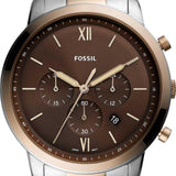  Shop Authentic Fossil Neutra Chronograph Brown Dial Two Tone Steel Strap Watch for Men - FS5869 - Luxxuri