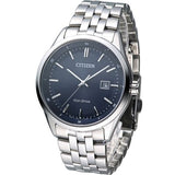  Shop Authentic Citizen Eco Drive Blue Dial Silver Steel Strap Watch For Men - BM7250-56L - Luxxuri