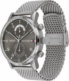  Shop Authentic Tommy Hilfiger Kane Black Dial Silver Mesh Bracelet Watch for Men - 1710402 - Luxxuri