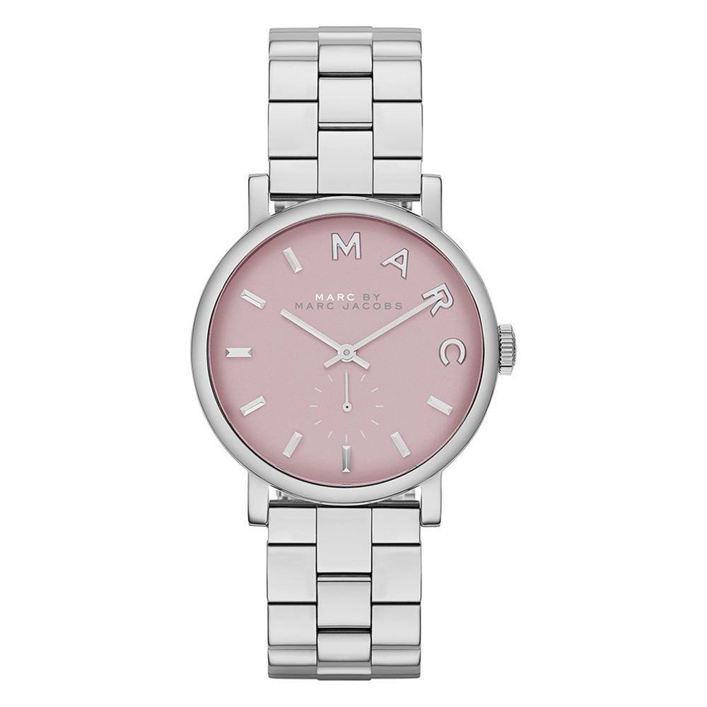  Shop Authentic Marc Jacobs Baker Pink Dial Silver Steel Strap Watch for Women - MBM3283 - Luxxuri