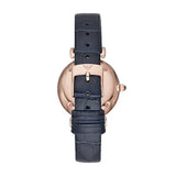  Shop Authentic Emporio Armani Gianni T-Bar Quartz Blue Dial Blue Leather Strap Watch for Women - AR11424 - Luxxuri
