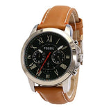 Shop Authentic Fossil Grant Chronograph Green Dial Brown Leather Strap Watch for Men - FS4918 - Luxxuri