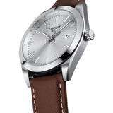  Shop Authentic Tissot Gentleman Silver Dial Brown Leather Strap Watch For Men - T127.410.16.031.00 - Luxxuri