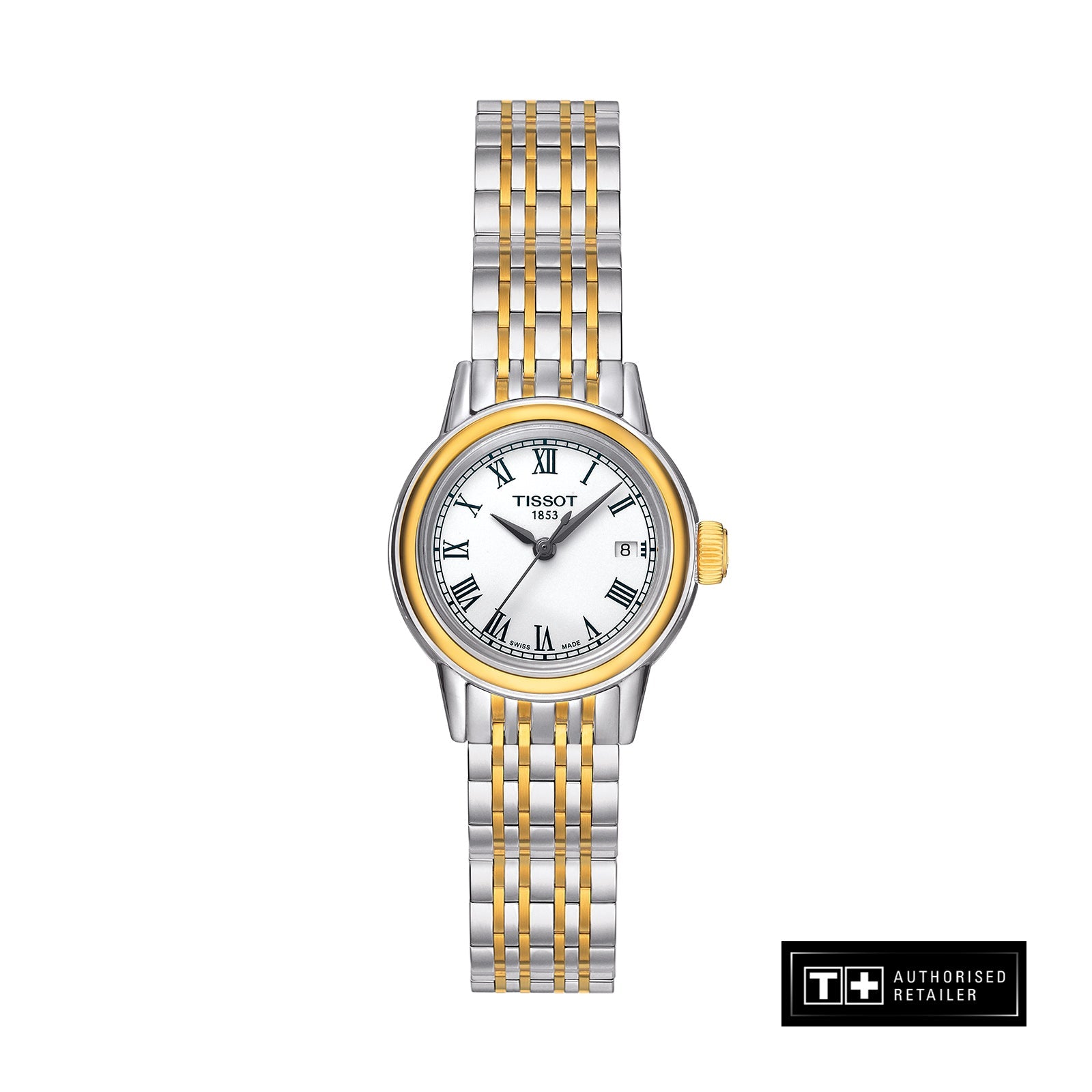 Shop Authentic Tissot Carson Lady White Dial Two Tone Steel Strap Watch For Women - T085.210.22.013.00 - Luxxuri