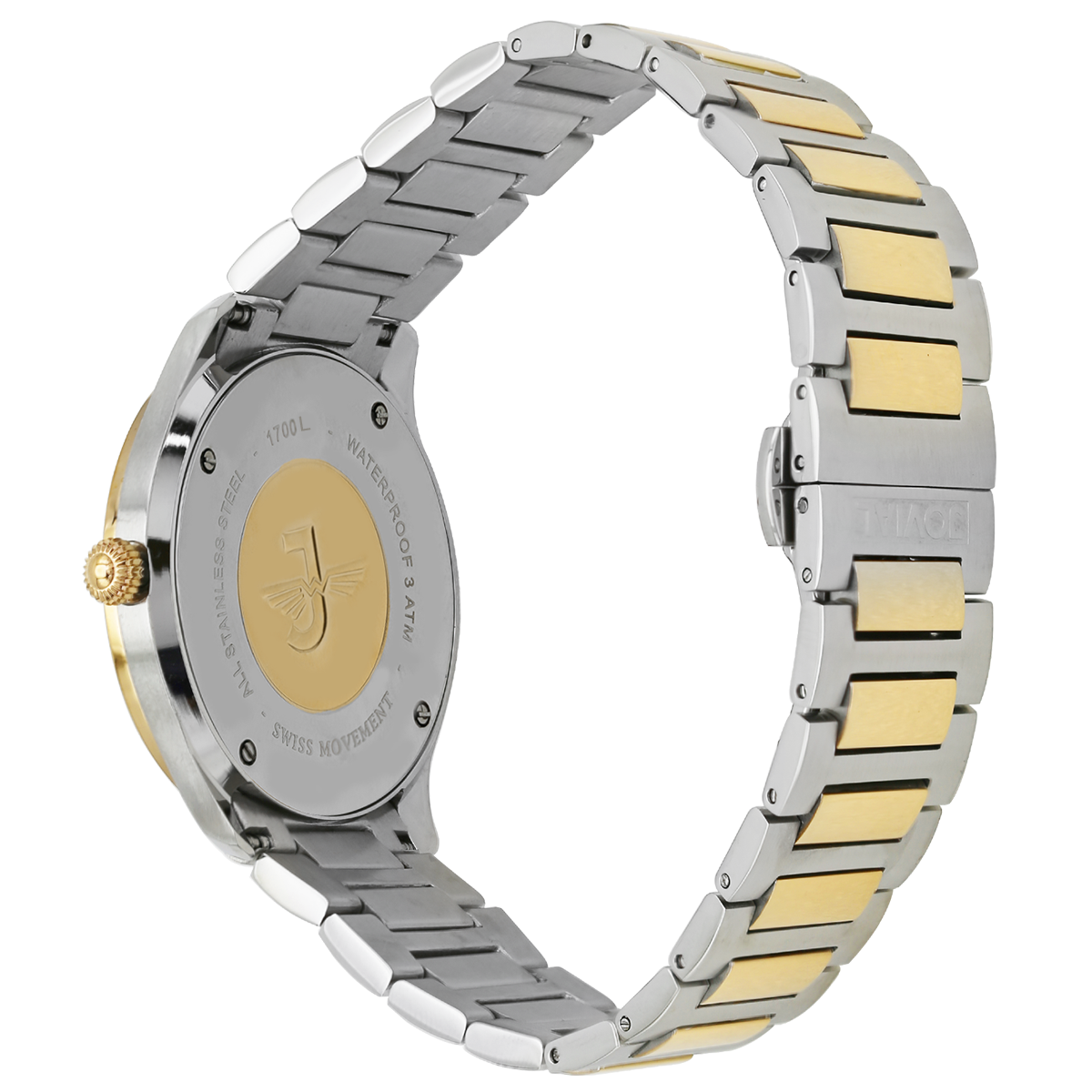 Salvatore Ferragamo Sapphire Silver Dial Two Tone Steel Strap Watch for Men - SFHP00520
