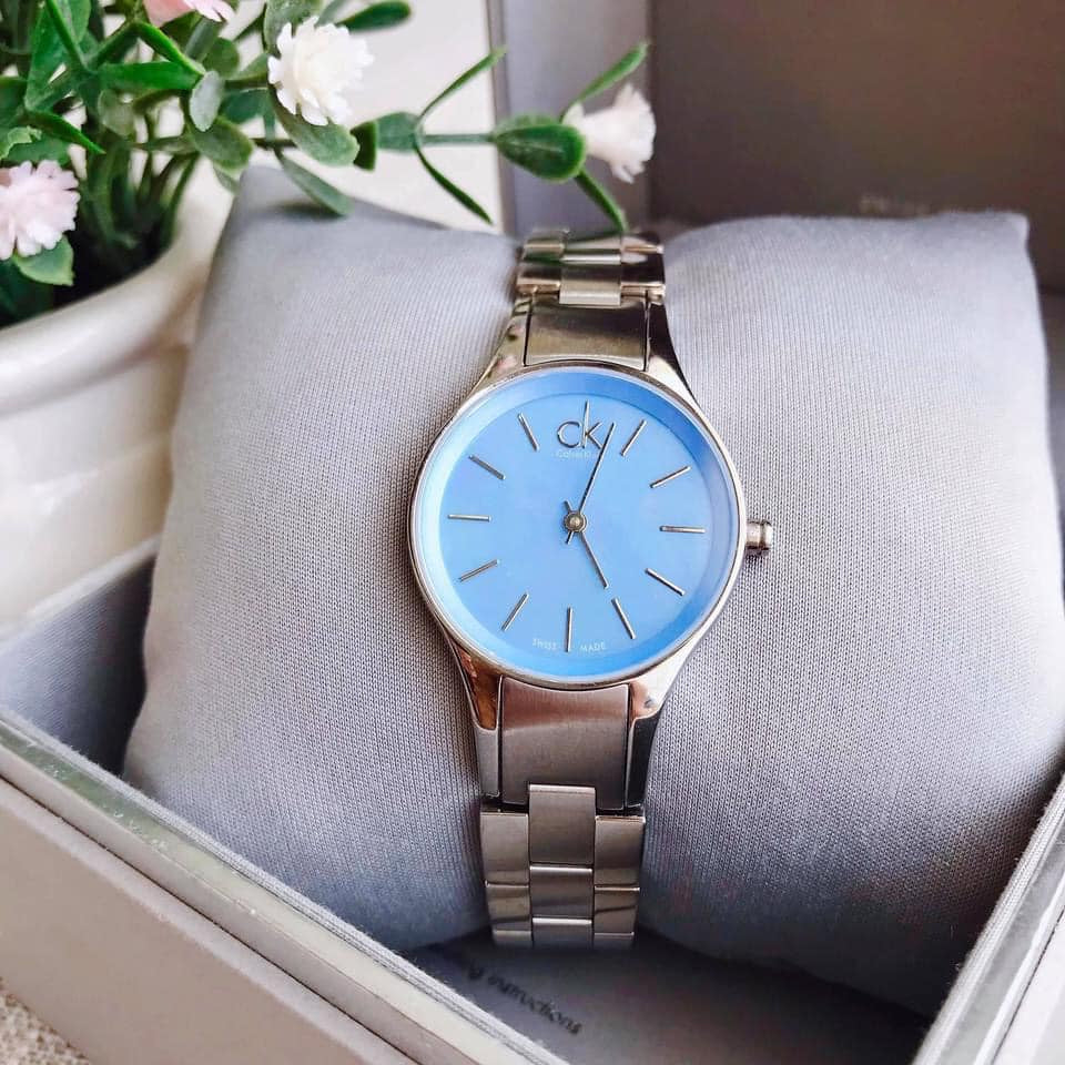  Shop Authentic Calvin Klein Simplicity Blue Dial Silver Steel Strap Watch for Women - K432314N - Luxxuri