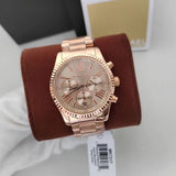  Shop Authentic Michael Kors Lexington Chronograph Grey Dial Rose Gold Steel Strap Watch For Women - MK7217 - Luxxuri