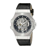  Shop Authentic Maserati Potenza Automatic Black Dial Black Leather Strap Watch For Men - R8821108001 - Luxxuri