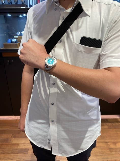  Shop Authentic Breitling Superocean Automatic 36 Turquoise Dial Silver Steel Strap Watch for Men - A17377211C1A1 - Luxxuri