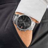  Shop Authentic Tommy Hilfiger Daniel Black Dial Silver Steel Strap Watch for Men - 1710413 - Luxxuri