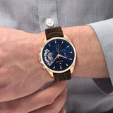  Shop Authentic Tommy Hilfiger Deacan Blue Dial Brown Leather Strap Watch for Men - 1791549 - Luxxuri