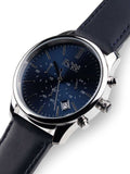  Shop Authentic Hugo Boss Time One Blue Dial Black Leather Strap Watch for Men - 1513431 - Luxxuri