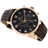  Shop Authentic Tommy Hilfiger Daniel Black Dial Brown Leather Strap Watch for Men - 1710379 - Luxxuri