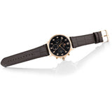  Shop Authentic Tommy Hilfiger Daniel Black Dial Brown Leather Strap Watch for Men - 1710379 - Luxxuri