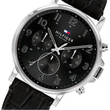  Shop Authentic Tommy Hilfiger Daniel Black Dial Black Leather Strap Watch for Men - 1710381 - Luxxuri