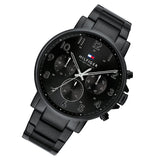  Shop Authentic Tommy Hilfiger Daniel Black Dial Black Steel Strap Watch for Men - 1710383 - Luxxuri