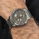  Shop Authentic Tommy Hilfiger Brad Chronograph Quartz Grey Dial Silver Steel Strap Watch For Men - 1710385 - Luxxuri