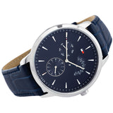  Shop Authentic Tommy Hilfiger Brad Chronograph Quartz Blue Dial Blue Leather Strap Watch For Men - 1710387 - Luxxuri