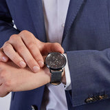  Shop Authentic Tommy Hilfiger Brad Chronograph Quartz Grey Dial Grey Leather Strap Watch For Men - 1710388 - Luxxuri