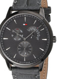  Shop Authentic Tommy Hilfiger Brad Chronograph Quartz Grey Dial Grey Leather Strap Watch For Men - 1710388 - Luxxuri