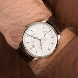  Shop Authentic Tommy Hilfiger Brad Chronograph White Dial Brown Leather Strap Watch For Men - 1710389 - Luxxuri