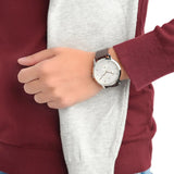  Shop Authentic Tommy Hilfiger Brad Chronograph White Dial Brown Leather Strap Watch For Men - 1710389 - Luxxuri