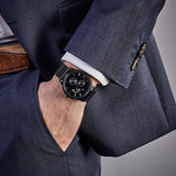  Shop Authentic Tommy Hilfiger Brad Quartz Blue Dial Black Mesh Bracelet Watch For Men - 1710392 - Luxxuri
