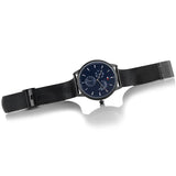  Shop Authentic Tommy Hilfiger Brad Quartz Blue Dial Black Mesh Bracelet Watch For Men - 1710392 - Luxxuri