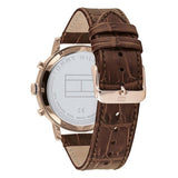  Shop Authentic Tommy Hilfiger Evan White Dial Brown Leather Strap Watch for Men - 1710394 - Luxxuri