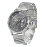  Shop Authentic Tommy Hilfiger Evan Grey Dial Silver Mesh Bracelet Watch for Men - 1710396 - Luxxuri