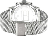  Shop Authentic Tommy Hilfiger Evan Grey Dial Silver Mesh Bracelet Watch for Men - 1710396 - Luxxuri