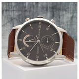  Shop Authentic Tommy Hilfiger Kane Grey Dial Brown Leather Strap Watch for Men - 1710398 - Luxxuri