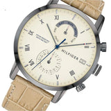  Shop Authentic Tommy Hilfiger Kane White Dial Beige Leather Strap Watch for Men - 1710399 - Luxxuri