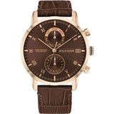  Shop Authentic Tommy Hilfiger Kane Brown Dial Brown Leather Strap Watch for Men - 1710400 - Luxxuri