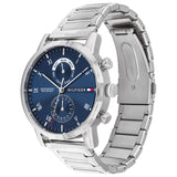  Shop Authentic Tommy Hilfiger Kane Blue Dial Silver Steel Strap Watch for Men - 1710401 - Luxxuri