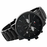  Shop Authentic Tommy Hilfiger Evan Chronograph Quartz Black Dial Black Steel Strap Watch For Men - 1710410 - Luxxuri